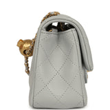 Chanel Mini Pearl Crush Rectangular Flap Bag Grey Lambskin Brushed Gold Hardware - Thumbnail View 3