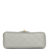 Chanel Mini Pearl Crush Rectangular Flap Bag Grey Lambskin Brushed Gold Hardware - Thumbnail View 6