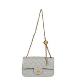 Chanel Mini Pearl Crush Rectangular Flap Bag Grey Lambskin Brushed Gold Hardware - Thumbnail View 7