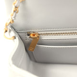 Chanel Mini Pearl Crush Rectangular Flap Bag Grey Lambskin Brushed Gold Hardware - Thumbnail View 10