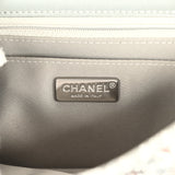 Pre-owned Chanel Mini Classic Square Flap Bag Metallic Silver Sequins Ruthenium Hardware - Thumbnail View 9