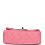 Chanel Mini Rectangular Flap Bag with Top Handle Pink Lambskin Light Gold Hardware - Thumbnail View 6