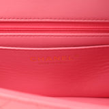 Chanel Mini Rectangular Flap Bag with Top Handle Pink Lambskin Light Gold Hardware - Thumbnail View 8