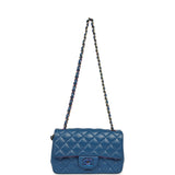 Pre-owned Chanel Mini Rectangular Flap Bag Blue, Purple Lambskin Rainbow Hardware - Thumbnail View 7