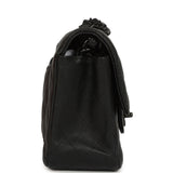 Pre-owned Chanel Mini Classic Rectangular Flap Bag So Black Crumpled Calfskin Black Hardware - Thumbnail View 3