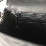 Pre-owned Chanel Mini Classic Rectangular Flap Bag So Black Crumpled Calfskin Black Hardware - Thumbnail View 10