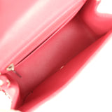 Chanel Mini Classic Square Flap Bag Pink Lambskin Silver Hardware - Thumbnail View 8