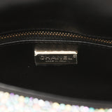 Chanel Mini Bedazzled Classic Rectangular Flap Bag Multicolor Crystals, Black Fabric Light Gold Hardware - Thumbnail View 9