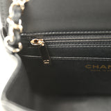 Pre-owned Chanel Mini Chevron Square Flap Bag Black Lambskin Light Gold Hardware - Thumbnail View 10