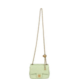 Chanel Mini Square Pearl Crush Flap Bag Light Green Lambskin Antique Gold Hardware - Thumbnail View 7