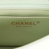 Chanel Mini Square Pearl Crush Flap Bag Light Green Lambskin Antique Gold Hardware - Thumbnail View 10