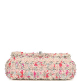 Chanel Mini Rectangular Flap Bag Pink, Multicolored Tweed Bouclé Silver Hardware - Thumbnail View 6