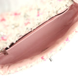 Chanel Mini Rectangular Flap Bag Pink, Multicolored Tweed Bouclé Silver Hardware - Thumbnail View 8