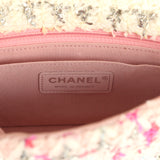 Chanel Mini Rectangular Flap Bag Pink, Multicolored Tweed Bouclé Silver Hardware - Thumbnail View 9