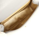 Pre-owned Chanel Mini Pearl Crush Rectangular Flap Bag Grey Lambskin Brushed Gold Hardware - Thumbnail View 9