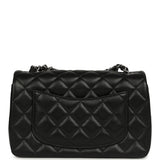 Chanel Mini Classic Rectangular Flap Bag Black Lambskin Silver Hardware - Thumbnail View 4