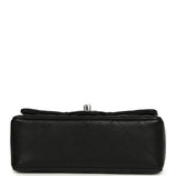 Chanel Mini Classic Rectangular Flap Bag Black Lambskin Silver Hardware - Thumbnail View 6