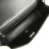 Chanel Mini Classic Rectangular Flap Bag Black Lambskin Silver Hardware - Thumbnail View 8