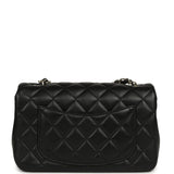Chanel Mini Classic Rectangular Flap Bag Black Lambskin Silver Hardware - Thumbnail View 4