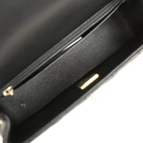 Chanel Mini Classic Rectangular Flap Bag Black Lambskin Silver Hardware - Thumbnail View 8