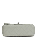 Chanel Mini Classic Rectangular Top Handle Flap Bag Pale Green Lambskin Silver Hardware - Thumbnail View 6
