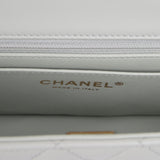 Chanel Mini Classic Rectangular Top Handle Flap Bag Pale Green Lambskin Silver Hardware - Thumbnail View 9