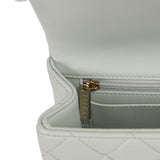 Chanel Mini Classic Rectangular Top Handle Flap Bag Pale Green Lambskin Silver Hardware - Thumbnail View 10