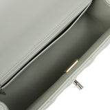Chanel Mini Classic Rectangular Top Handle Flap Bag Pale Green Lambskin Silver Hardware - Thumbnail View 11