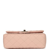 Chanel Mini Classic Rectangular Flap Bag Light Pink Lambskin Light Gold Hardware - Thumbnail View 6
