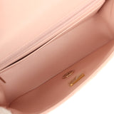 Chanel Mini Classic Rectangular Flap Bag Light Pink Lambskin Light Gold Hardware - Thumbnail View 8