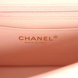 Chanel Mini Classic Rectangular Flap Bag Light Pink Lambskin Light Gold Hardware - Thumbnail View 9