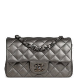 Chanel Mini Classic Rectangular Flap Bag Dark Silver Lambskin Ruthenium Hardware - Thumbnail View 1