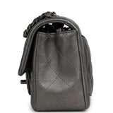 Chanel Mini Classic Rectangular Flap Bag Dark Silver Lambskin Ruthenium Hardware - Thumbnail View 3
