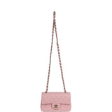 Chanel Mini Classic Rectangular Flap Bag Light Pink Lambskin Light Gold Hardware - Thumbnail View 7