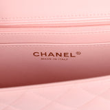 Chanel Mini Classic Rectangular Flap Bag Light Pink Lambskin Light Gold Hardware - Thumbnail View 8