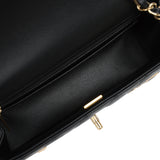 Chanel Mini Classic "Charms" Rectangular Flap Bag Black Lambskin Gold Hardware - Thumbnail View 8