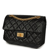 Pre-owned Chanel Mini Reissue 224 2.55 Flap Bag Black Crumpled Aged Calfskin Antique Gold Hardware - Thumbnail View 5