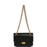 Pre-owned Chanel Mini Reissue 224 2.55 Flap Bag Black Crumpled Aged Calfskin Antique Gold Hardware - Thumbnail View 7