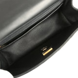 Chanel Mini Classic Rectangular Top Handle Flap Bag Black Lambskin Light Gold Hardware - Thumbnail View 8