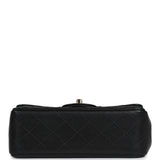 Chanel Mini Classic Rectangular Flap Bag Black Lambskin Light Gold Hardware - Thumbnail View 6