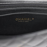 Chanel Mini Classic Rectangular Flap Bag Black Lambskin Light Gold Hardware - Thumbnail View 8