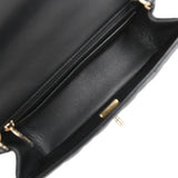 Chanel Mini Classic Rectangular Flap Bag Black Lambskin Light Gold Hardware - Thumbnail View 10