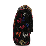 Pre-owned Chanel Mini Rectangular Flap Bag Black, Multi Sequin Gold Hardware - Thumbnail View 3