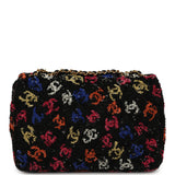 Pre-owned Chanel Mini Rectangular Flap Bag Black, Multi Sequin Gold Hardware - Thumbnail View 4