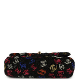Pre-owned Chanel Mini Rectangular Flap Bag Black, Multi Sequin Gold Hardware - Thumbnail View 6