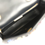 Pre-owned Chanel Mini Rectangular Flap Bag Black, Multi Sequin Gold Hardware - Thumbnail View 8