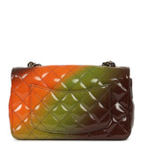 Pre-owned Chanel Mini Paris-Dakar "Sunset Rectangular Flap Bag Brown, Green, Orange Patent Light Gold Hardware - Thumbnail View 4