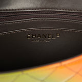 Pre-owned Chanel Mini Paris-Dakar "Sunset Rectangular Flap Bag Brown, Green, Orange Patent Light Gold Hardware - Thumbnail View 8