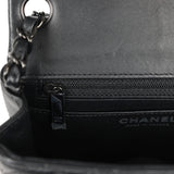 Pre-owned Chanel Mini Classic Square Flap Bag So Black Lambskin Black Hardware - Thumbnail View 10