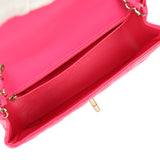 Pre-owned Chanel Mini Classic Rectangular Flap Bag Hot Pink Patent Gold Hardware - Thumbnail View 8